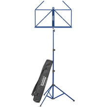 Lade das Bild in den Galerie-Viewer, Bemero MSS-8090BL Notenständer, leichte und faltbare Strebenkonstruktion, blau
