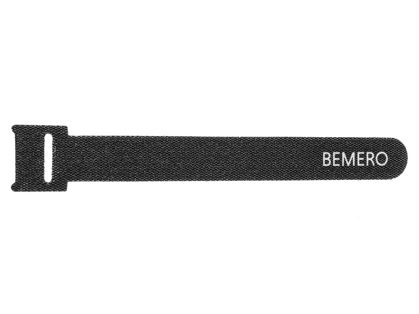 Bemero 16015BK-MP Klett-Kabelbinder, schwarz, 10 Stück