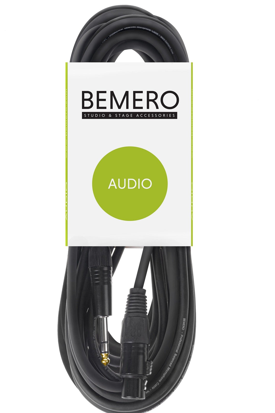 Bemero BAC4015-1000BK Mikrofonkabel XLRf - 6.3 Klinken 10m