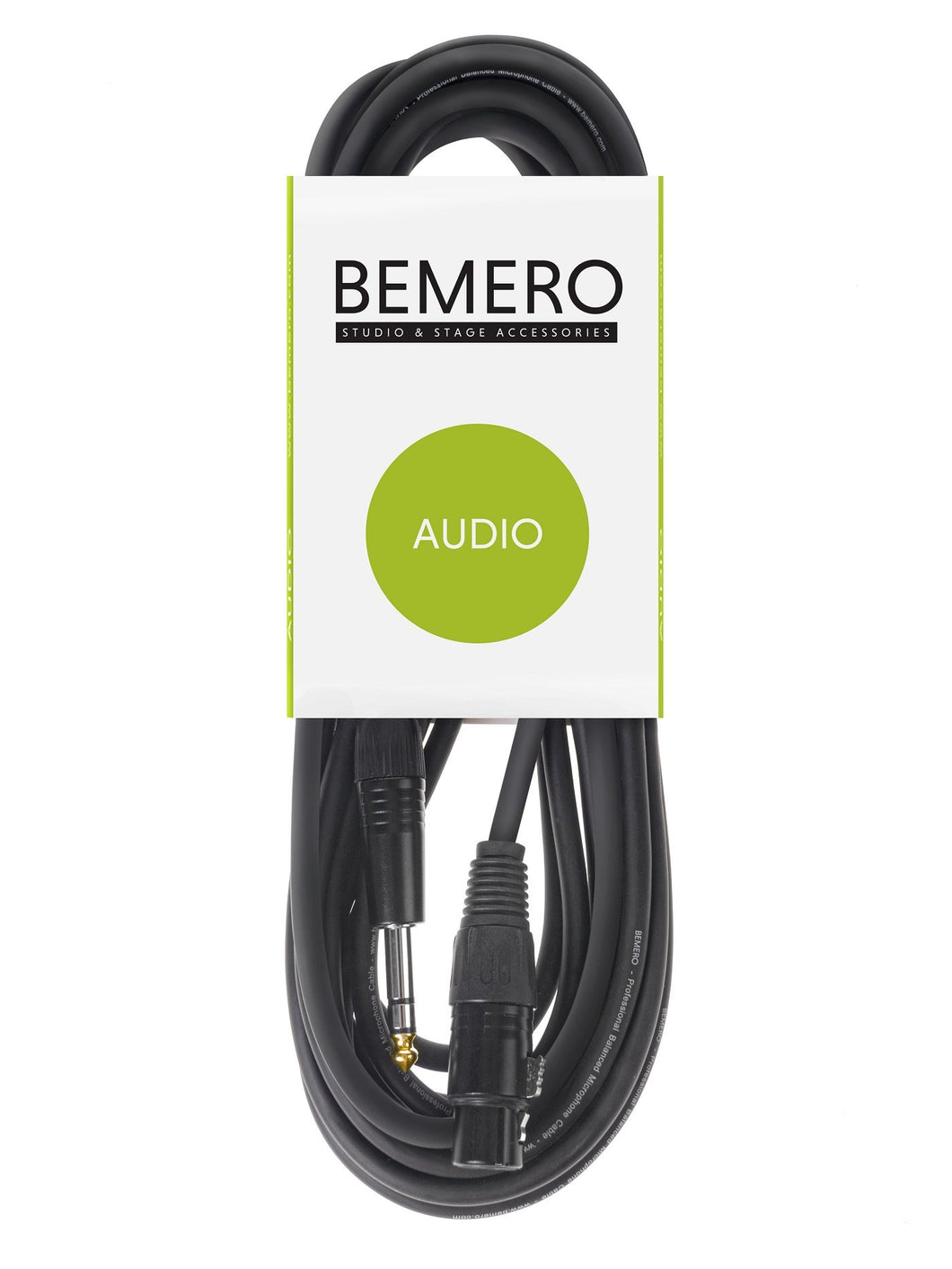 Bemero BAC4015-300BK Mikrofonkabel XLRf - 6.3 Klinken 3m